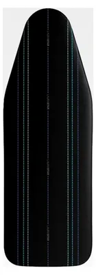 Produktbild von Bügelbezug Universalcover Schwarz, 131 cm x 55 cm, 100 % Baumwolle, Integrierte Faltmarkierungen, Klipp-System, Geeignet für alle Bügeltische anderer Marken, Waschmaschinenfest
