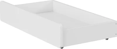 Image de OKWISH Lit Enfant 90x190 cm, Lit Simple avec 2 Tiroirs, Bois Massif, Blanc, Sans Matelas