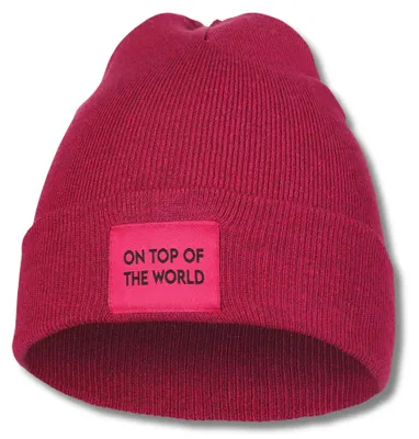 Produktbild von Damen Wintermütze Rot - Beanie - Rippmütze - Modische Mütze - Warme Kopfbedeckung
