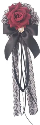 Produktbild von Gothische Haaraccessoires in roter Rosenstil für Hochzeiten und Partys