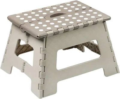 Productafbeelding van Opklapbare trap - Materiaal - Kunststof - Afmetingen - 35 x 27 cm - Hoogte - 22 cm - Max. belastbaarheid - 150 kg - Wit