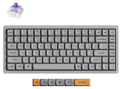Produktbild von Keychron K2 HE Concrete Edition Wireless Magnetische Tastatur - Bluetooth 2.4 GHz USB-C Gateron Nebula