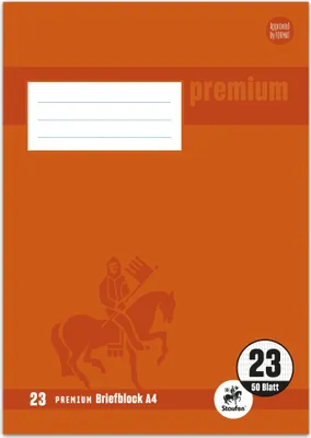 Produktbild von Staufen® 734040243 Briefblock PREMIUM LIN 23 - A4, 90 g/qm, 50 Blatt, rautiert