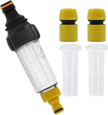 Produktbild von Wasserfilter für Gartenpumpe, 3/4 Zoll Vorfilter, Langlebiges ABS und PET, Für Gartenschlauch und
