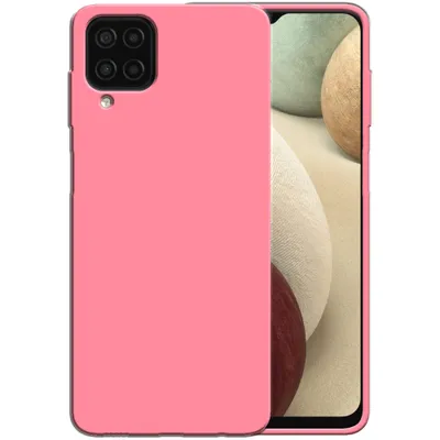 Image de Smartphonica Étui en silicone pour Samsung Galaxy A12 avec intérieur souple - Rose