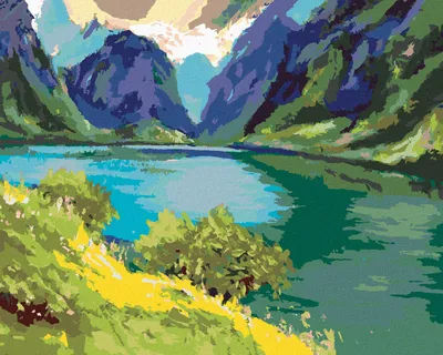 Produktbild von Zuty - Malen nach Zahlen - RUHIGE BERGWELT, 40x50 cm, ohne Keilrahmen