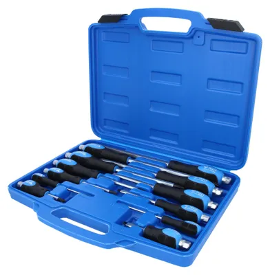 Immagine prodotto di KS TOOLS Werkzeuge-Maschinen GmbH Schraubendreher-Satz mit Schlagkappe, 12-tlg (BT034012)