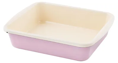 Pastelbackform 24 cm, rosa, emailliert, ofenfest