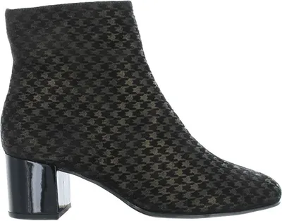 Produktbild von HOGL Damenstiefel aus schwarzem Leder mit goldenem Reißverschluss 36