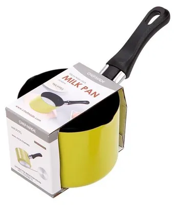 Obrázok produktu pre Hrnica z nehrdzavejúcej ocele, 550 ml – S nepriľnavým povrchom – Dve výlevky – Ergonomická rukoväť – Univerzálna panvica – Vhodná pre všetky typy sporákov – Ideálna na prípravu polievok