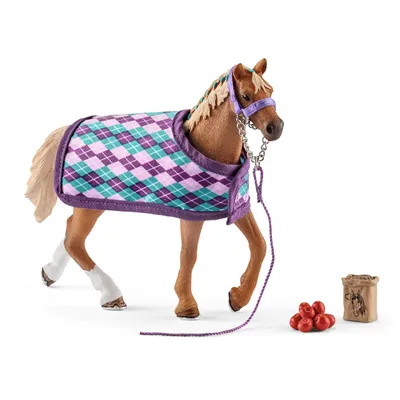 Produktbild von Schleich - Tierfiguren, Englisches Vollblut mit Decke; 42360