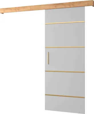 Produktbild von MEBLE KRYSPOL Schiebetürsystem SALWADOR 4 mit Schienenabdeckung, Einbautüren, 90x204cm, Weiß