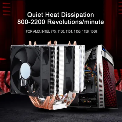 Zdjęcie produktu dla Heatpipe CPU Cooler, 6 Heatpipe CPU Cooler, CPU Cooler, CPU Fan, CPU Cooling Fan, Dual Tower Cooling Fan