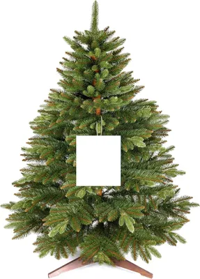 Productafbeelding van Premium kunstkerstboom met houten voet en opbergtas, 90 cm