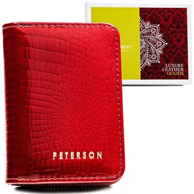 Zdjęcie produktu dla Mały portfel damski z lakierowanej skóry naturalnej - Peterson