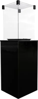 Zdjęcie produktu dla Ogrzewacz Gazowy Patio Czarny Panel Szklany + Biokominek