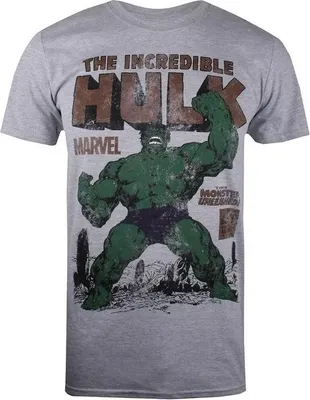 Obrázek produktu pro Hulk - Tričko "Rage" pro muže TV1499 (M) (šedá skvrnitá)
