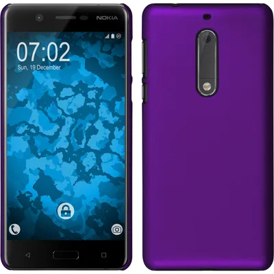 Produktbild von PhoneNatic Case für Nokia 5 Hülle lila gummiert Hard-case für Nokia 5 + 2 Schutzfolien