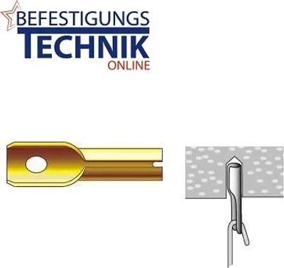 Produktbild von 100 Expressnägel mit Öse 8,0x42 mm Deckennägel Deckenanker Blitzdübel Blitzanker Blitznagel