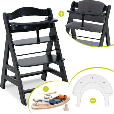 Produktbild von Hauck Hochstuhl Alpha Plus Black - im Sparset