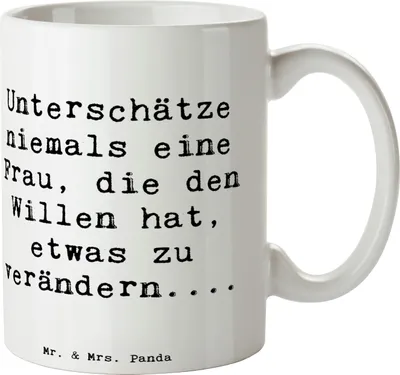 Produktbild von Mr. & Mrs. Panda Becher Spruch Hoffnung Veränderung - Weiß - Geschenk, Kaffeebecher, Pott, Stimmung, Gefühl, Motivation, Kaffeetasse, kakaobecher, Teetasse, Zitat, Tasse