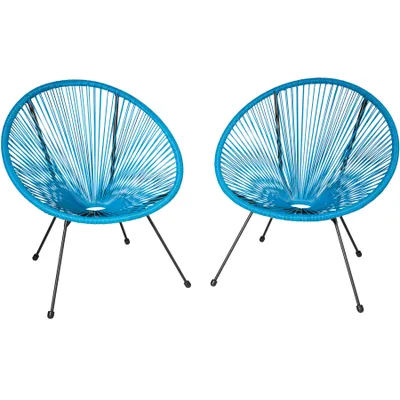 Produktbild von sada 2 zahradních židlí Santana Retro design ve stylu Acapulco Nosnost 120 kg, 70,5 x 69 x 78 cm