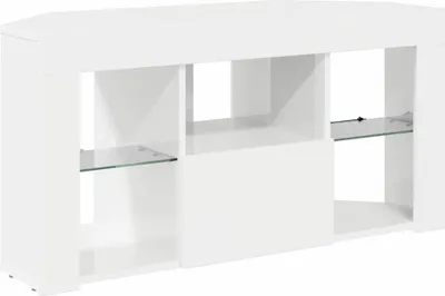 Immagine prodotto di vidaXL Mobile TV angolare a LED da parete, bianco lucido, 100 x 40 x 50 cm
