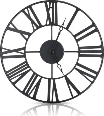 Zdjęcie produktu dla Zegar ścienny vintage czarny 36,5 cm
