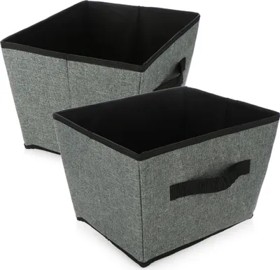 Produktbild von COM-FOUR® 2x Aufbewahrungsbox - Faltbare Kiste zur Aufbewahrung - Faltbox mit Griff für Kleiderschrank, Kleidung, Bücher, Spielzeug