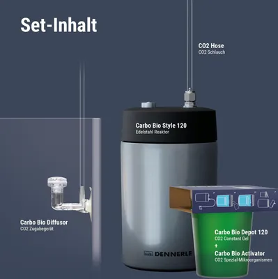 Image de Dennerle CarboStyle 120 - Système de fertilisation au CO2pour aquariums d'eau douce