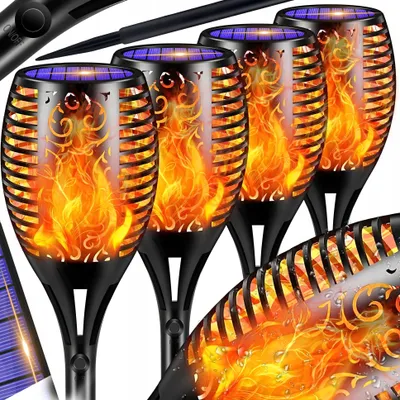 Immagine prodotto di Lampada solare LED effetto torcia fuoco x4