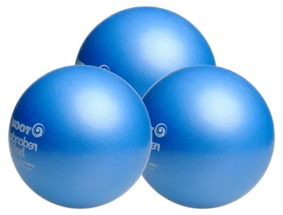 Produktbild von 3 x Redondo Ball Pilatesball Gymnastik Yoga Fitness Therapie 22 cm blau