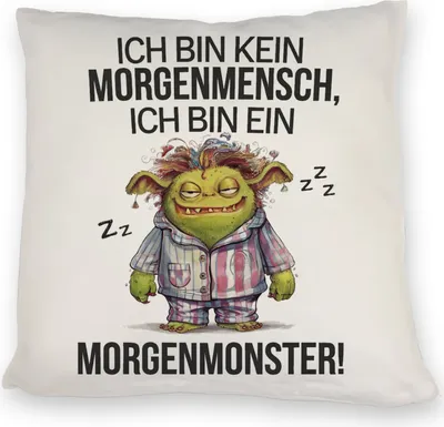 Produktbild von Verschlafenes Morgenmonster Kissen Monster