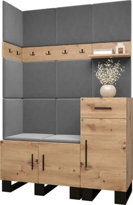 Produktbild von Garderobe ARTIN Set 10 mit gepolsterten Paneelen Industrial Design