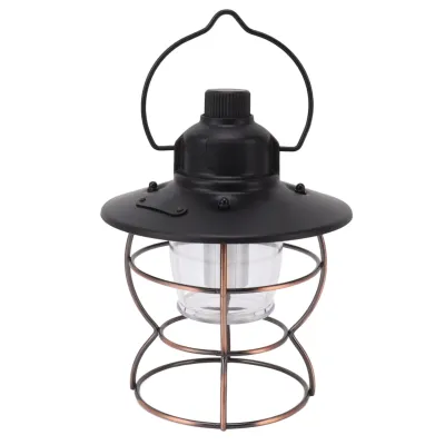 Zdjęcie produktu dla Latarnia kempingowa LED, latarnia LED Vintage, latarnia kempingowa retro, latarnia akumulatorowa, lampa kempingowa LED, światło kempingowe