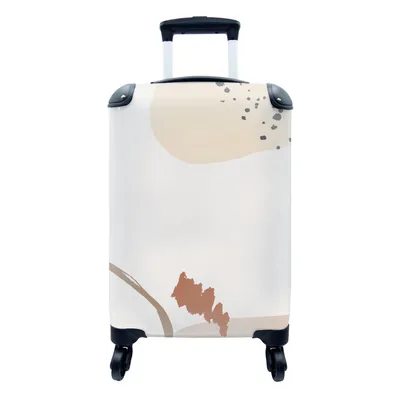 Obrázek produktu pro Kufr Příruční zavazadlo na kolečkách Malý cestovní kufr na 4 kolečkách Léto - abstraktní - bílé - Velikost kabiny < 55x40x23 cm a 55x40x20 cm -