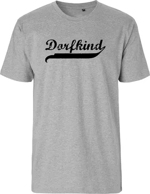Produktbild von Hellweg Druckerei Funshirt Dorfkind Vintage Geschenk Männer T-Shirt Sport Grey Größe L Bio Baumwolle Fairtrade Dorfkind Vintage Mode
