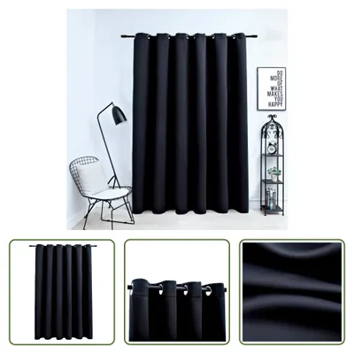 Immagine prodotto di The Living Store tenda oscurante con occhielli metallici neri 290 x 245 cm