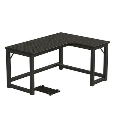 Obrázek produktu pro Rohový Herní Počítačový Stůl Velký Moderní Černý Loft 140 Cm