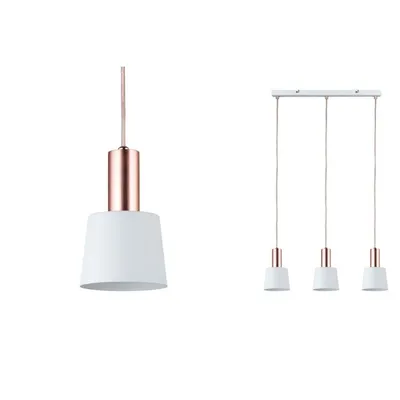 Immagine prodotto di Lampada a sospensione Paulmann Neordic Haldar, max. 3 x 20W, attacco E14, bianco/rame opaco, 230V, metallo