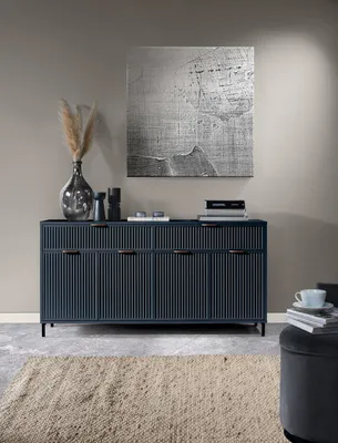 Obrázok produktu pre Komoda LS-1, bočná skrinka, skrinka pod TV, šírka 165 cm, Indygo