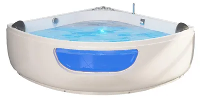 Produktbild von TroniTechnik® Whirlpool Badewanne Eckwhirlpool PAROS 150cm x 150cm, vormontiert, Acrylwanne 2 Pers., 12 Düsen, Sanitäracryl