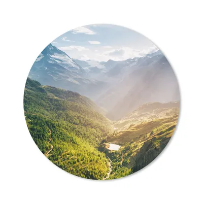 Produktbild von MuchoWow® Mauspad Mousepad Berge - Pflanzen - Landschaft 20x20 cm - Mousepads - Maus Mat - Pad - Mausunterlage - Schreibtischmatte