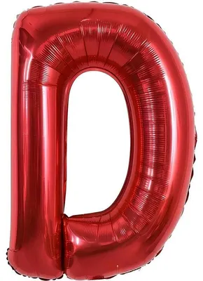 Productafbeelding van Rode Folienballon Letter D (100 cm) voor Feestdecoratie
