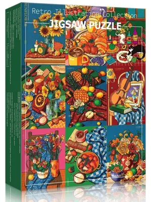 Produktbild von Puzzle 1000 Teile Erwachsene Neun Grid Illustration Familieninteraktiv 70 x 50 cm ab 14 Jahren