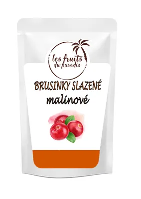Obrázek produktu pro Brusinky slazené (klikva) s malinovou přichutí 1 kg LES FRUITS DU PARADIS