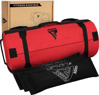 Produktbild von RDX Gewichtssack für Fitness Krafttraining, Ungefüllten Power Bag mit 8 Griffe, Core Sandbag Gewichtete, 2-90 KG Sandsack Ideal für Viele Functional Training Running Rucking Strongman Lifting Workout
