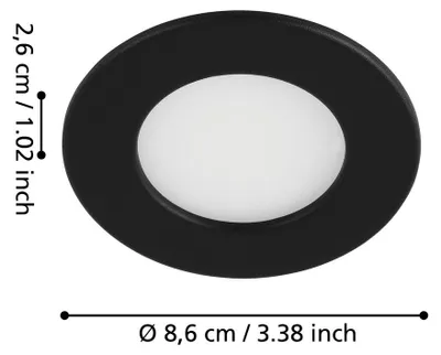 Obrázek produktu pro Zapuštěný LED panel 300 lumenů Ø 8,5 cm kulatý