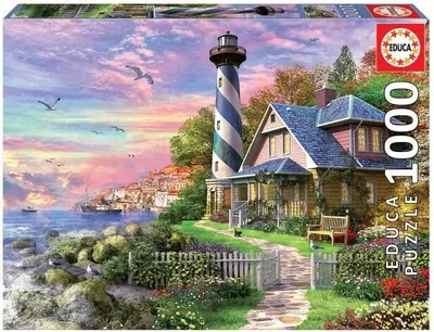Obrázek produktu pro Puzzle, Educa Phare A Rock Bay, 1000 dílků, krajina a příroda, včetně lepidla na puzzle, pro dospělé