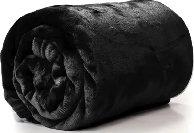 Produktbild von Unique Living Plaid/Decke - Fleece - schwarz - 130 x 180 cm